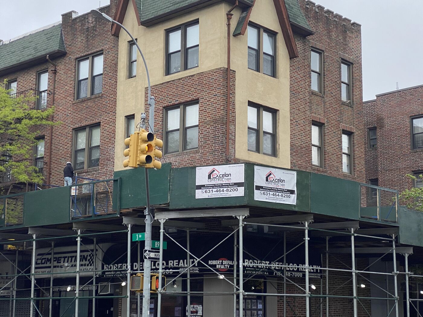 Brick repointing and eave installation at 8817 3rd Avenue, Bay Ridge