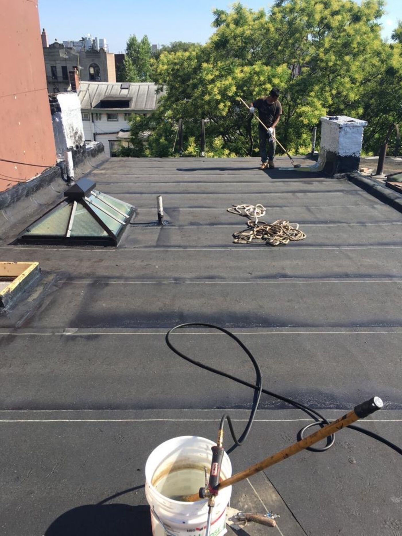 Roofing project at 250 Vernon Avenue, Bed-Stuy
