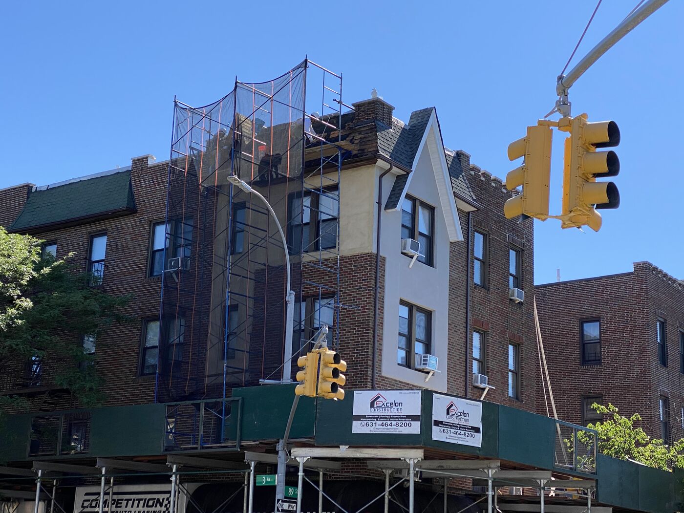 Building exterior showing combined work.