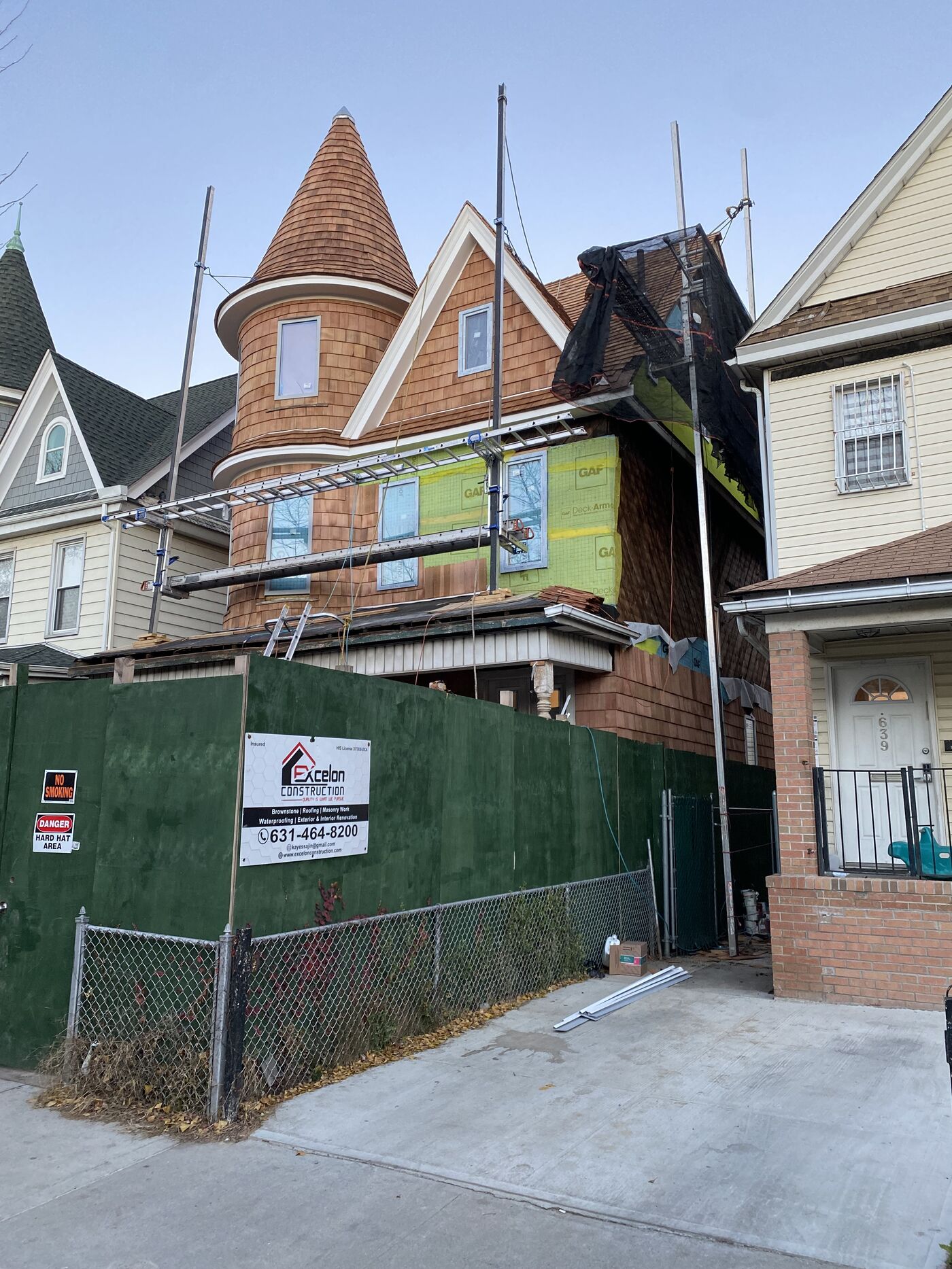 Home in context with the Kensington streetscape.