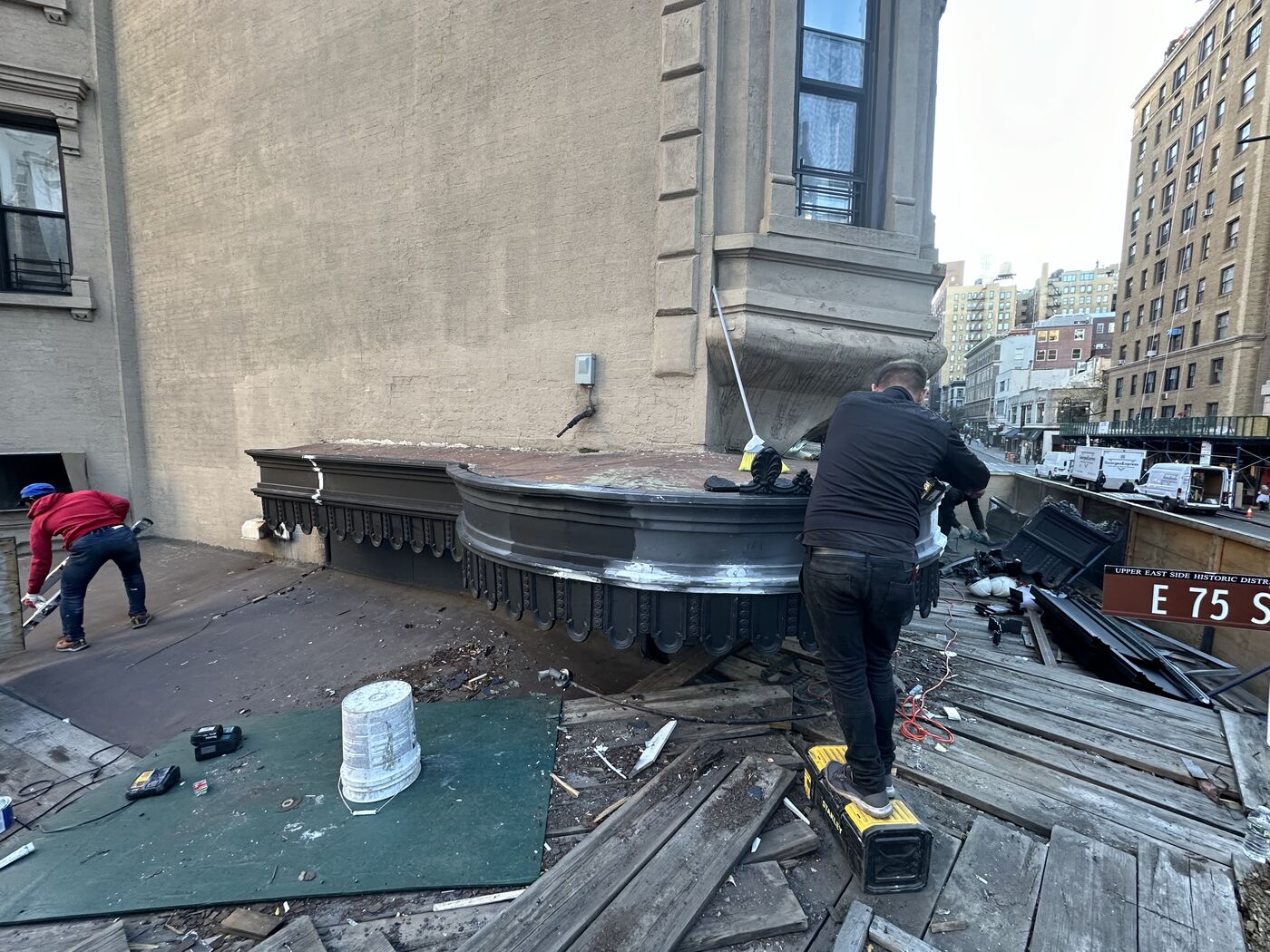 Restored cornice on Lexington Avenue.