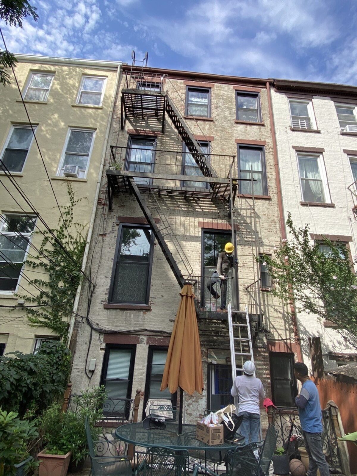Stucco application in Clinton Hill